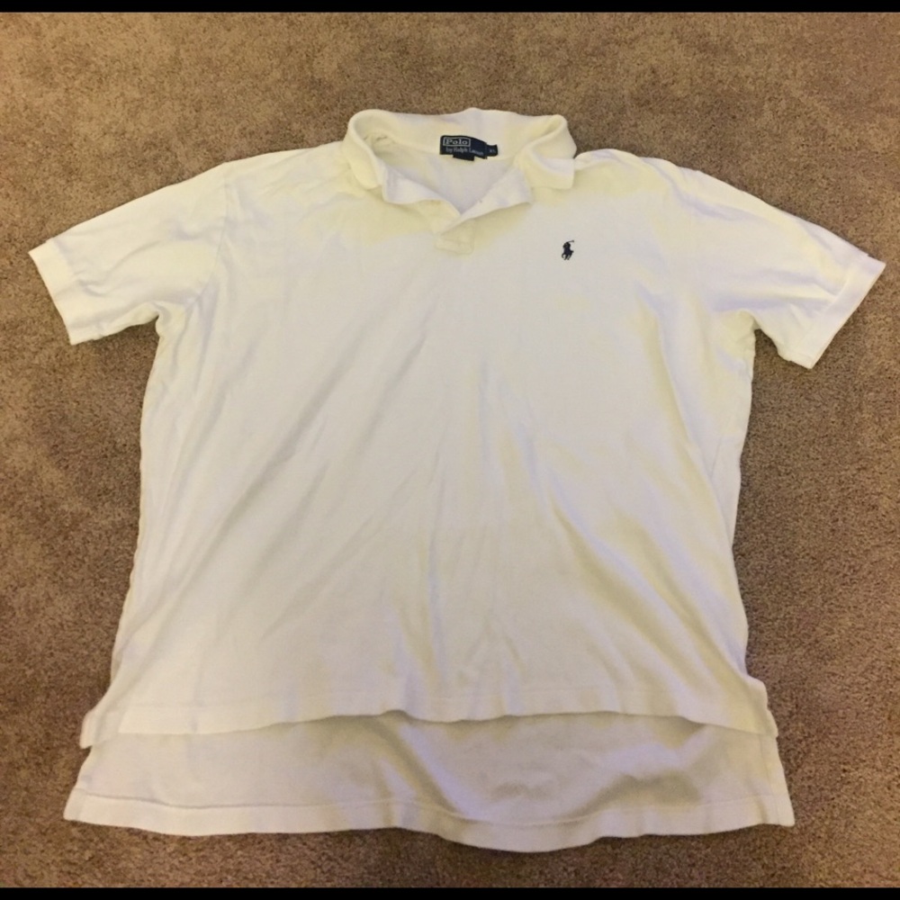 polo white collared shirt